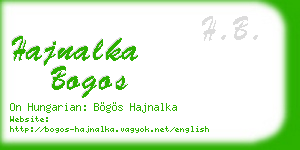 hajnalka bogos business card